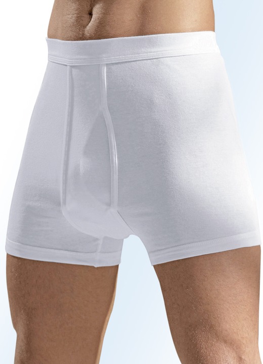 Unterhosen - Hermko Viererpack Unterhosen aus Feinripp Unterhosen - Hermko Viererpack Unterhosen aus Feinripp, in Größe 005 bis 013, in Farbe WEISS