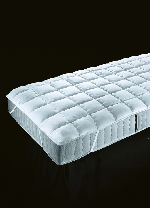 Bettwaren - F.a.n. Matratzenauflage Wash-Cotton, in Größe 130 (80/200 cm 950 g) bis 139 200/200 cm 2100 g), in Farbe WEISS