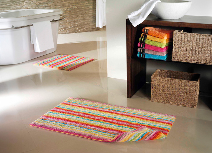 Badgarnituren - Wende-Badteppich aus 100% Baumwolle, in Größe 101 (Teppich, 60/60 cm ) bis 104 (Teppich, 70/120 cm ), in Farbe MULTICOLOR Ansicht 1
