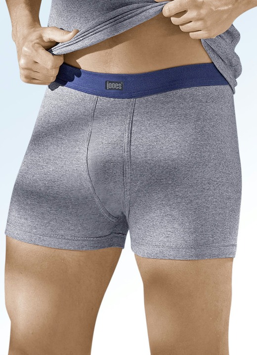 Unterhosen - Dreierpack Unterhosen aus Feinripp, uni Unterhosen - Dreierpack Unterhosen aus Feinripp, uni, in Größe 005 bis 012, in Farbe 3X JEANSBLAU MELIERT