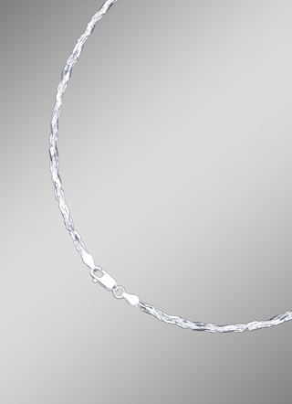 Diamantierte Zopfkette mit Karabinerverschluss