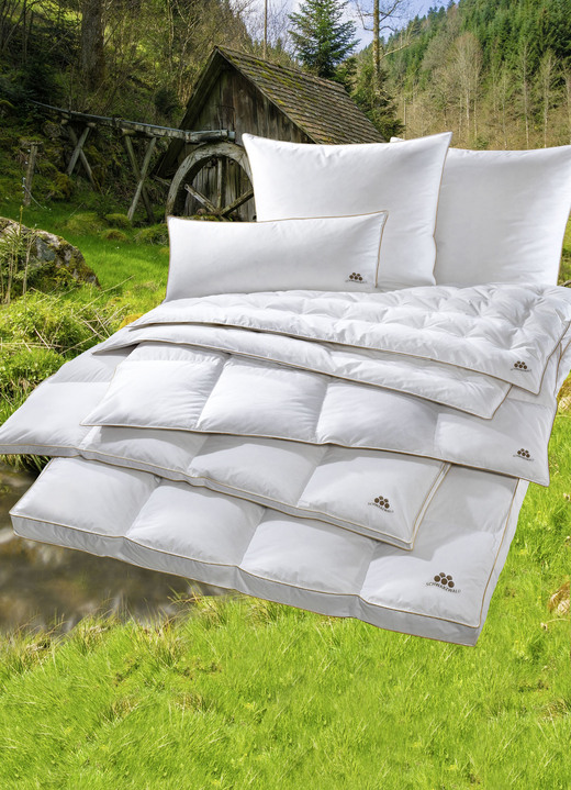 Bettwaren - Daunenbett Schwarzwald aus dem Hause OBB, in Größe 103 (Bett, 135/200 cm) bis 403 (4-teiliges Sparset), in Farbe WEISS, in Ausführung LEICHT Ansicht 1