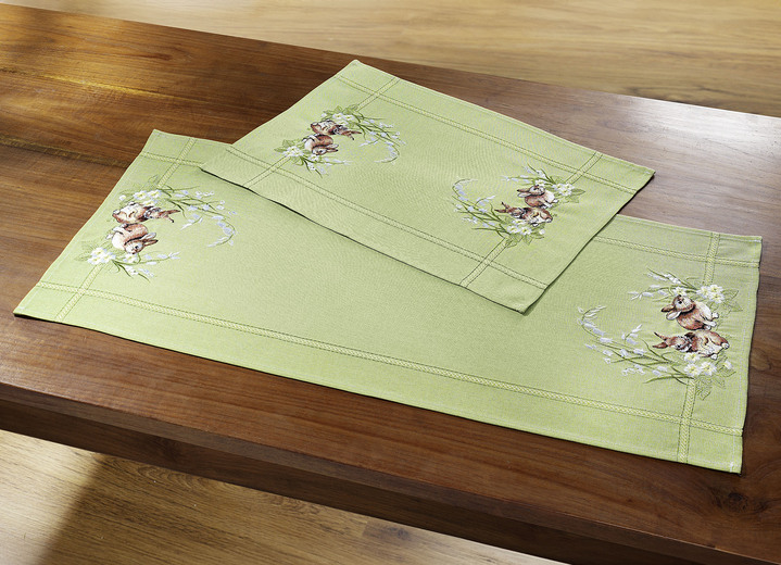 Wohnaccessoires - Tisch- und Raumdekoration , in Größe 101 (Deckchen, 35/ 50 cm) bis 404 (Kissenbezug, 40/ 40 cm), in Farbe GRÜN Ansicht 1