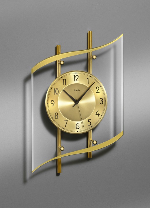 Wohnaccessoires - Wanduhr mit Funkuhrwerk, in Farbe GOLD Ansicht 1
