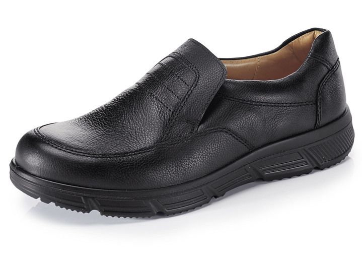Slipper & Schnürschuhe - GINO GALANTE, bequeme Herren-Slipper, Weite K, mit herausnehmbarem Fußbett Slipper & Schnürschuhe - GINO GALANTE, bequeme Herren-Slipper, Weite K, mit herausnehmbarem Fußbett, in Größe 039 bis 046, in Farbe SCHWARZ