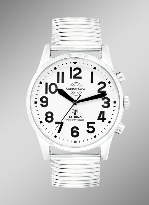 - Master Time Funk-Herrenuhr mit sprechende Zeitansage, in Farbe