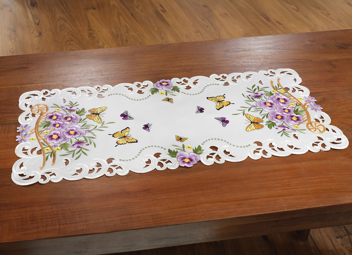 Tischdecken - Frühlingshafte Tisch- und Raumdekoration, in Größe 101 (2x Platzset, 35/ 50 cm) bis 404 (Kissenbezug, 40/ 40 cm), in Farbe WEISS Ansicht 1