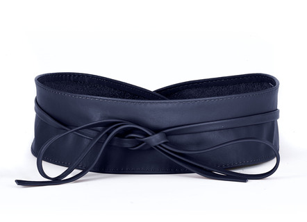 Modischer Leder-Bindegürtel, 8 cm breit