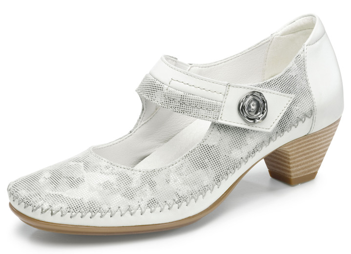 Pumps & Ballerina - ELENA EDEN, klassische Damen-Pumps, Weite G, mit herausnehmbarem Fußbett, in Größe 036 bis 042, in Farbe ECRU Ansicht 1
