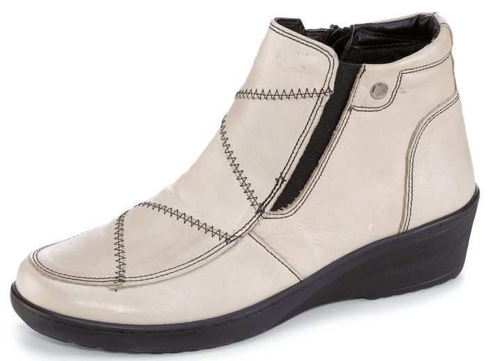 Stiefel & Stiefeletten - Gemini, bequeme Damen-Boots, Weite H, mit herausnehmbarem Fußbett, in Größe 036 bis 042, in Farbe KIESEL Ansicht 1