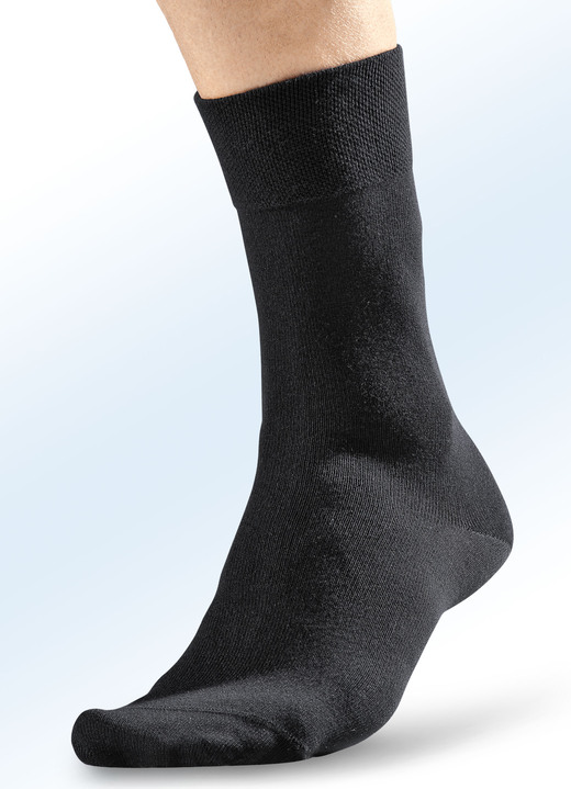 Strümpfe - Schiesser Fünferpack Socken, in Größe 001 (Schuhgrösse 39-42) bis 002 (Schuhgröße 43-46), in Farbe 5X SCHWARZ Ansicht 1
