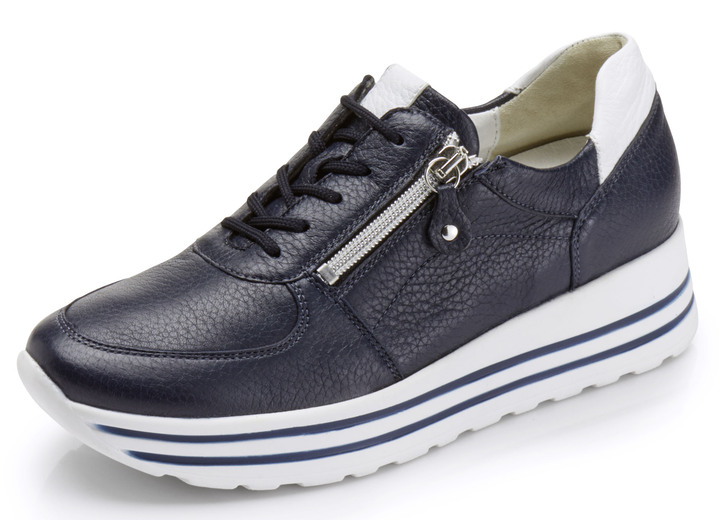 Weite H - Waldläufer, bequeme Damen-Sneaker, Weite H, mit herausnehmbarem Fußbett, in Größe 3 1/2 bis 8, in Farbe MARINE Ansicht 1