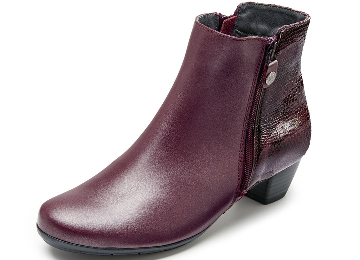 Stiefel & Stiefeletten - ELENA EDEN, elegante Damen-Stiefeletten, Weite G, mit herausnehmbarem Fußbett, in Größe 036 bis 042, in Farbe BURGUND Ansicht 1