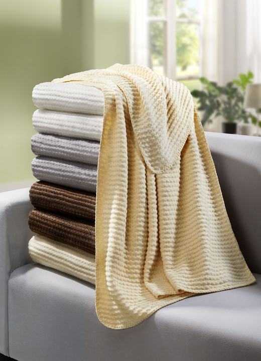 Wohndecken - Kuschelige Wohndecke, in Farbe BEIGE