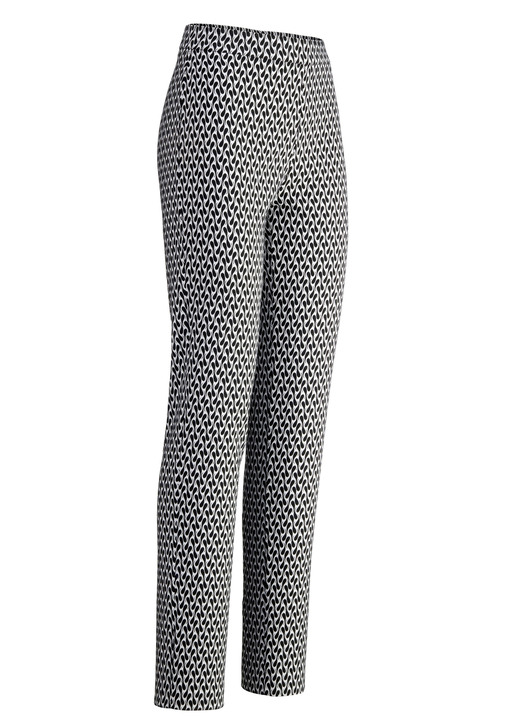 - Hose mit aktueller Dessinierung - Hose mit aktueller Dessinierung, in Größe 017 bis 052, in Farbe SCHWARZ-ECRU