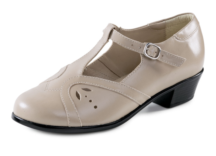 Weite H - ELENA EDEN Pumps mit luftiger Zierlochung, in Größe 036 bis 042, in Farbe BEIGE Ansicht 1