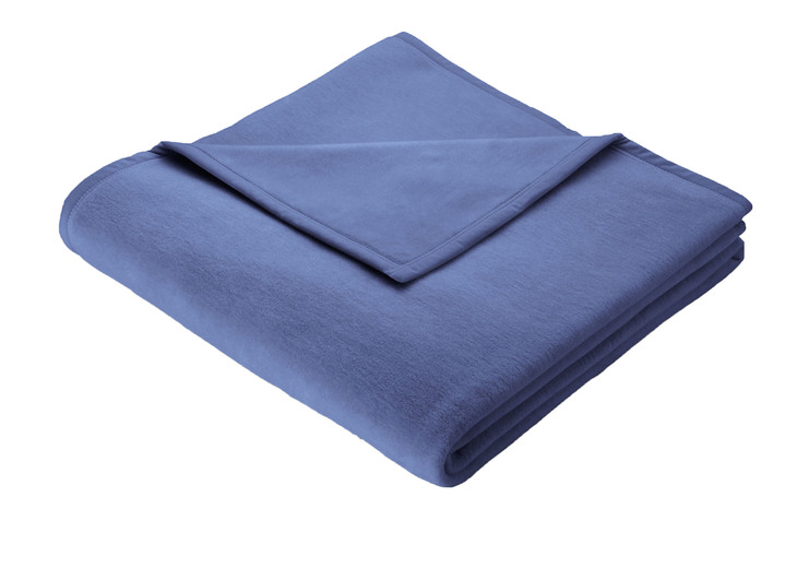 Wohndecken - Supersofte Schlafdecke aus reiner Baumwolle, in Größe 185 (Schlafdecke, 100x150 cm) bis 325 (Schlafdecke, 150x220 cm), in Farbe BLAU Ansicht 1