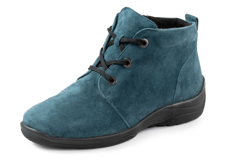 Stiefel & Stiefeletten - Waldläufer, bequeme Damen-Boots, Winterschuhe, Weite H, mit herausnehmbarem Fußbett, in Größe 4 1/2 bis 9, in Farbe PETROL Ansicht 1