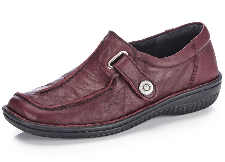 Slipper & Schnürschuhe - ELENA EDEN, bequeme Damen-Slipper, Weite G, mit herausnehmbarem Fußbett, in Größe 036 bis 043, in Farbe BURGUND Ansicht 1