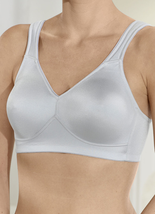 BH Doppelpack - Speidel Zweierpack BH mit doppelt vorgeformten Cups, in Größe 080 bis 105, in Cup B, in Farbe 1X SILBERGRAU, 1X SCHWARZ Ansicht 1