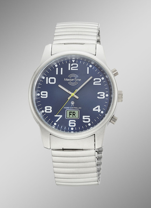 - Master Time Funk-Herrenuhr mit Edelstahlzugband, in Farbe  Ansicht 1