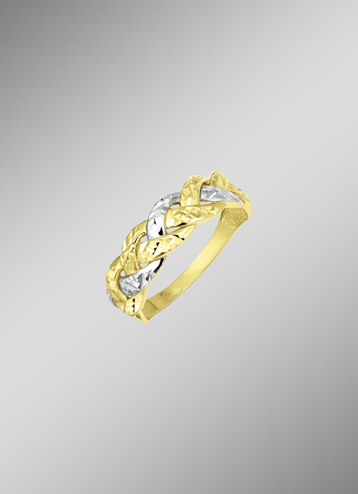 Ringe - Diamantierter Damenring in Bicolor, in Größe 160 bis 220, in Farbe  Ansicht 1