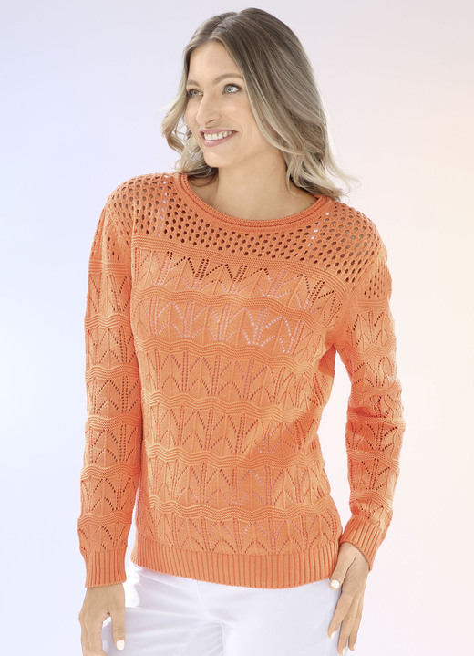 Basics - Pullover in Mustermix, in Größe L(44/46) bis XS(32/34), in Farbe MANDARINE Ansicht 1