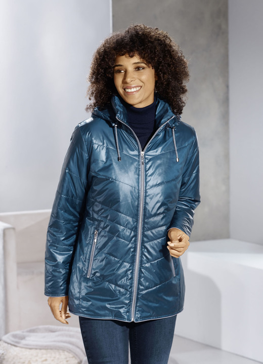 Winterjacken - Jacke mit Reißverschlusstaschen Winterjacken - Jacke mit Reißverschlusstaschen, in Größe 038 bis 054, in Farbe PETROL