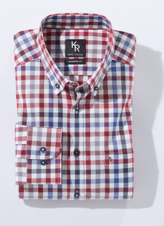 "King's Road"-Hemd mit Button-Down-Kragen in 4 Farben