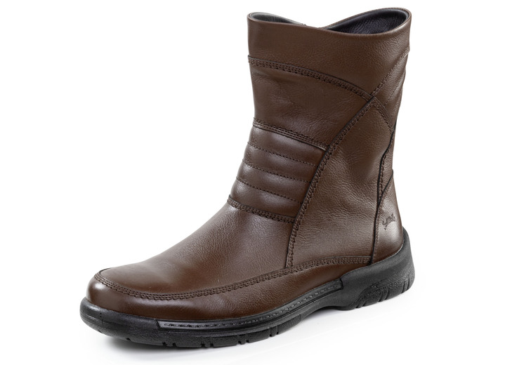 Stiefeletten - GINO GALANTE, gefütterte Herren-Stiefel, Winterschuhe, mit Lammfell Stiefeletten - GINO GALANTE, gefütterte Herren-Stiefel, Winterschuhe, mit Lammfell, in Größe 040 bis 046, in Farbe MARONE