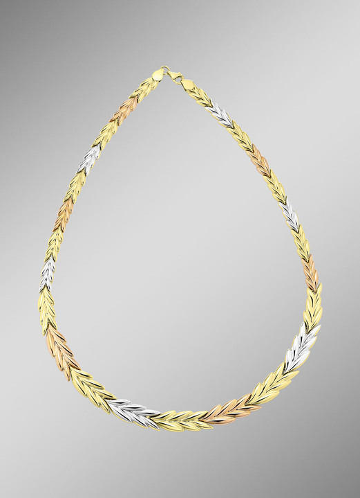 - Exquisite Halskette in Tricolor, in Farbe  Ansicht 1