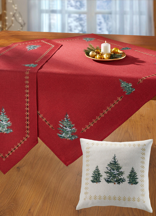 Wohnaccessoires - Tisch- und Raumdekoration mit Glitzergarn, in Größe 135 (2 Platzsets, 30/ 45 cm) bis 404 (Kissenbezug, 40/ 40 cm), in Farbe ECRU Ansicht 1