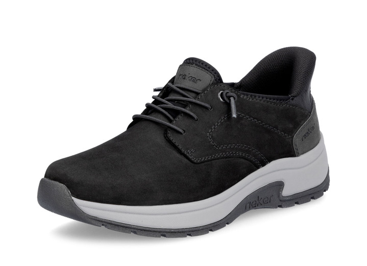 Slipper & Schnürschuhe - Rieker Sneaker mit verstärkter Hinterkappe für einfaches Einschlüpfen Slipper & Schnürschuhe - Rieker Sneaker mit verstärkter Hinterkappe für einfaches Einschlüpfen, in Größe 040 bis 047, in Farbe SCHWARZ