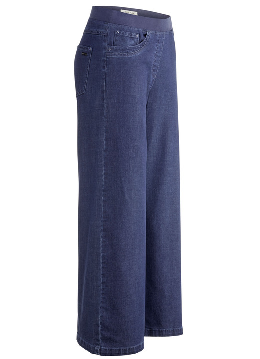 7/8-Hosen, Capris, Bermudas - Culotte in 5-Pocket-Form , in Größe 018 bis 052, in Farbe JEANSBLAU Ansicht 1