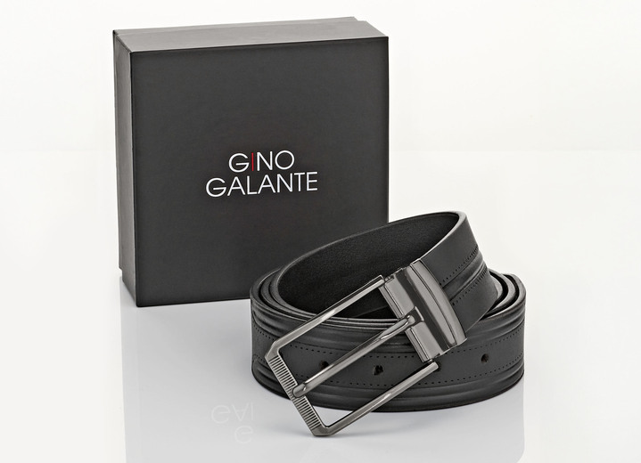 Herrenmode - GINO GALANTE Ledergürtel zum Kürzen, in Farbe SCHWARZ Ansicht 1