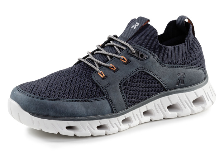 Slipper & Schnürschuhe - Rieker Sneaker mit elastischer Zierschnürung Slipper & Schnürschuhe - Rieker Sneaker mit elastischer Zierschnürung, in Größe 040 bis 047, in Farbe DUNKELBLAU