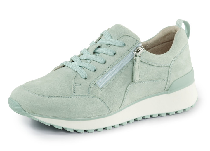 Damenschuhe - Caprice, trendige Damen-Sneaker, Weite G, mit herausnehmbarem Fußbett, in Größe 036 bis 042, in Farbe TÜRKIS Ansicht 1
