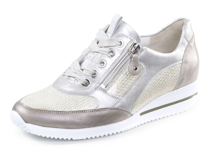 Weite H - Waldläufer Sneaker aus edlem Leder-Materialmix, in Größe 3 1/2 bis 8, in Farbe SEKT-BRONZE-PLATIN Ansicht 1