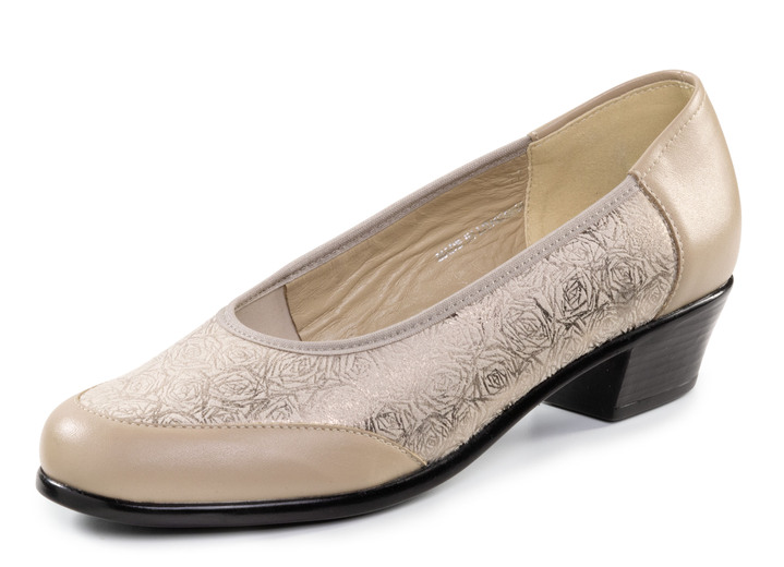 Weite H - ELENA EDEN Pumps aus Nappaleder, in Größe 036 bis 042, in Farbe BEIGE Ansicht 1