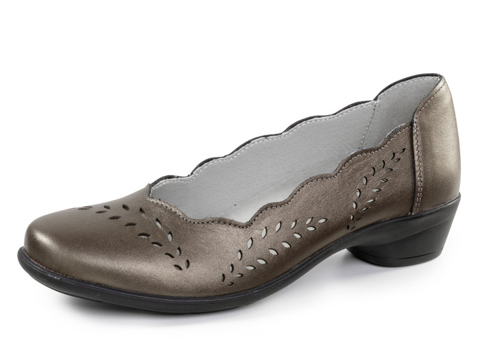 Weite H - ELENA EDEN Pumps mit luftiger Perforation, in Größe 036 bis 042, in Farbe ANTIKBRONZE Ansicht 1