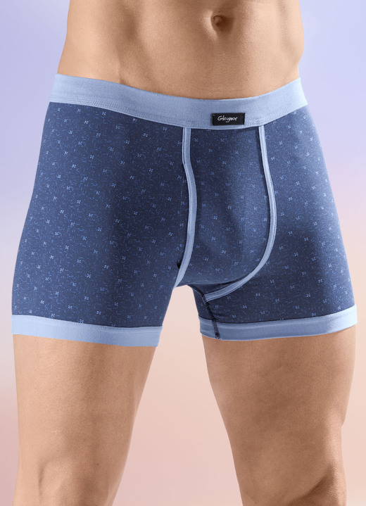 Unterhosen - Viererpack Unterhosen mit Alloverdessin Unterhosen - Viererpack Unterhosen mit Alloverdessin, in Größe 005 bis 011, in Farbe 2X MARINE-HELLBLAU, 2X HELLBLAU-MARINE
