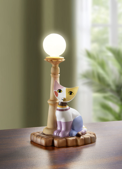 Wohnaccessoires - Katze an Laterne aus der Rosina-Wachtmeister-Kollektion, in Farbe BUNT