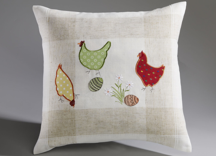 Wohnaccessoires - Tisch- und Raumdekoration mit aufwendigen Applikationen, in Größe 102 (Läufer, 40/ 85 cm) bis 404 (Kissenbezug, 40/ 40 cm), in Farbe SEKT-BUNT Ansicht 1