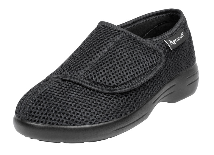 Slipper & Schnürschuhe - Klett-Halbschuh für Damen und Herren, in Größe 036 bis 046, in Farbe SCHWARZ Ansicht 1