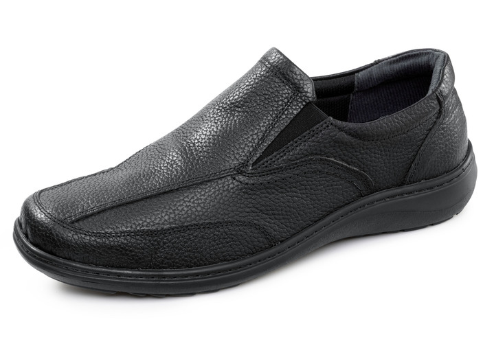 Slipper & Schnürschuhe - GINO GALANTE, klassische Herren-Slipper, mit herausnehmbarem Fußbett Slipper & Schnürschuhe - GINO GALANTE, klassische Herren-Slipper, mit herausnehmbarem Fußbett, in Größe 040 bis 046, in Farbe SCHWARZ