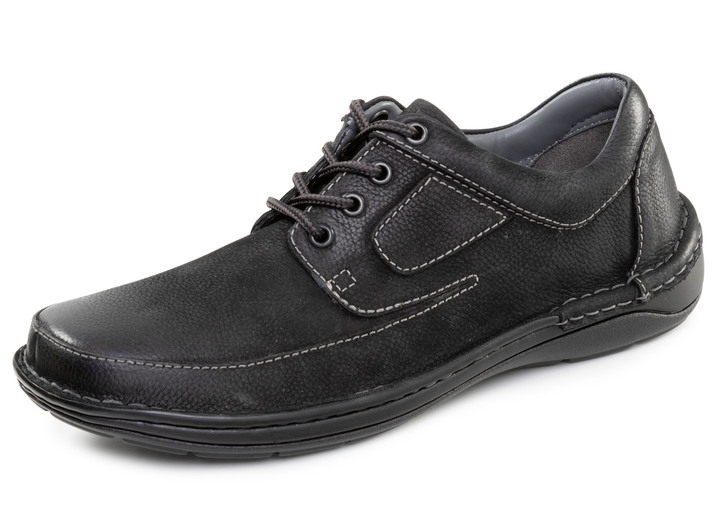 Slipper & Schnürschuhe - GINO GALANTE, klassische Herren-Schnürschuhe, mit herausnehmbarem Fußbett Slipper & Schnürschuhe - GINO GALANTE, klassische Herren-Schnürschuhe, mit herausnehmbarem Fußbett, in Größe 040 bis 046, in Farbe SCHWARZ