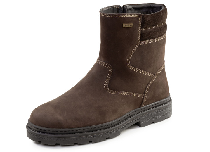 Stiefeletten - GINO GALANTE, gefütterte Herren-Stiefel, Winterschuhe, mit Lammfell Stiefeletten - GINO GALANTE, gefütterte Herren-Stiefel, Winterschuhe, mit Lammfell, in Größe 040 bis 046, in Farbe BRAUN