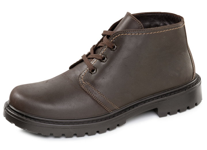 Stiefeletten - GINO GALANTE, gefütterte Herren-Boots, Winterschuhe, Weite H, mit Lammfell Stiefeletten - GINO GALANTE, gefütterte Herren-Boots, Winterschuhe, Weite H, mit Lammfell, in Größe 040 bis 047, in Farbe MOKKA