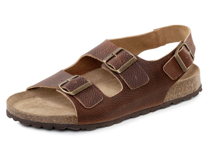 Sandalen & Pantoletten - GINO GALANTE, klassische Herren-Sandalen, Weite H, mit verstellbaren Schließen Sandalen & Pantoletten - GINO GALANTE, klassische Herren-Sandalen, Weite H, mit verstellbaren Schließen, in Größe 040 bis 046, in Farbe BRAUN