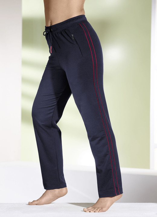 Hosen - Hose mit Dehnbund rundum, in Größe 018 bis 054, in Farbe MARINE Ansicht 1